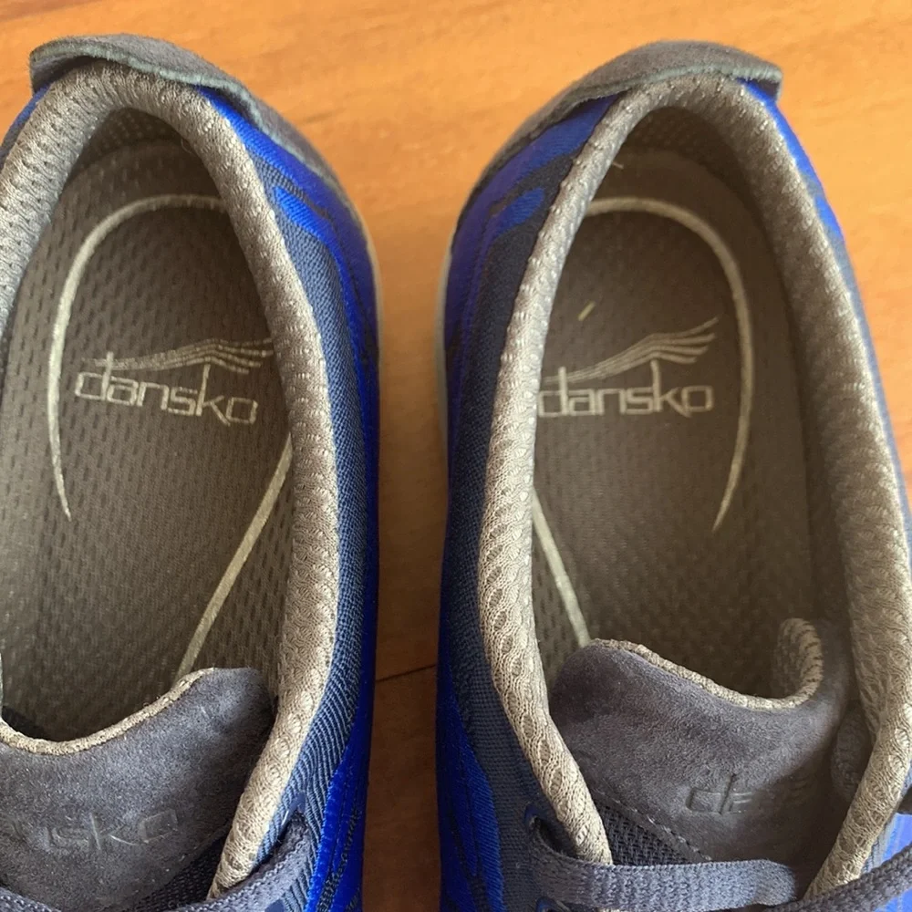 Dansko Womens Hanna Walking Shoes Blue 38 EU Lace-up Sneakers Comfort Casual